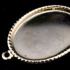 25mm Gold Rope Edged Oval #2072-General Bead