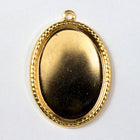 25mm Gold Rope Edged Oval #2072-General Bead