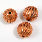 12mm Corrugated Coppertone Bead-General Bead