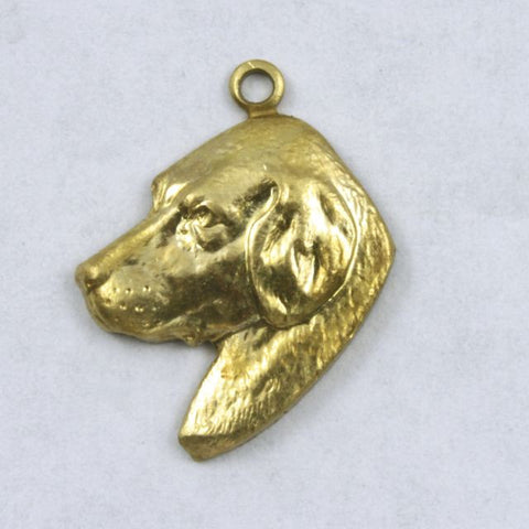 18mm Brass Dog Head (4 Pcs) #208-General Bead