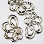35mm Silver Asymmetric Looped Cabochon Setting-General Bead