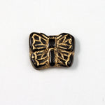 15mm Black/Gold Butterfly #2106-General Bead