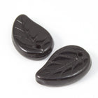 15mm Black Curved Leaf #2107-General Bead