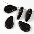 15mm Black Curved Leaf #2107-General Bead