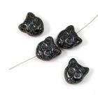 12mm Picasso/Jet Cat Face (4 Pcs) #2115-General Bead