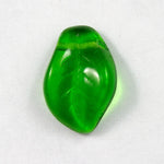 15mm Emerald Curved Leaf #2128-General Bead