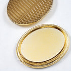 36mm x 28mm Vintage Golden Lucite Cabochon Setting-General Bead