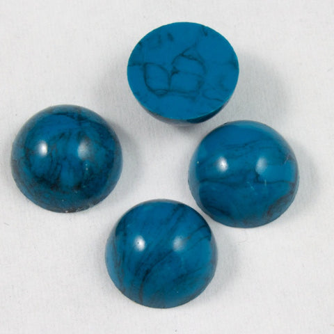 8mm Faux Dark Turquoise Cabochon-General Bead
