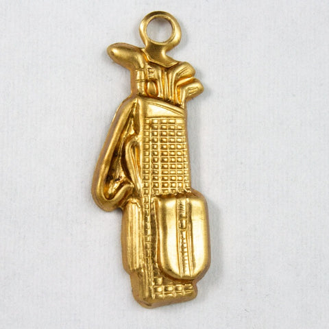 22mm Brass Golf Bag Charm (2 Pcs ) #2149-General Bead