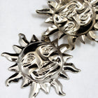 32mm Silver Smiling Sun #2156-General Bead