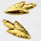 28mm Brass Arrowhead Charm (2 Pcs) #2159-General Bead