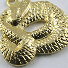 15mm Gold Coiled Snake #216-General Bead