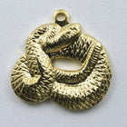 15mm Gold Coiled Snake #216-General Bead