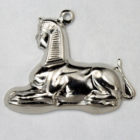 25mm Silver Seated Sphinx Charm Set (2 Pcs) #2170-General Bead
