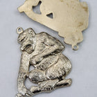 22mm Silver Sitting Ape #2193-General Bead