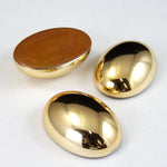 25mm Metallic Gold Oval Cabochon #2195-General Bead