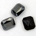 12mm Gunmetal Faceted Rectangle Cabochon (2 Pcs) #2198-General Bead