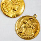 26mm Brass Egyptian Profile of a Lady #2206-General Bead