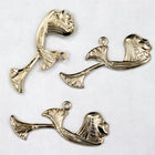 27mm Silver Egyptian Lotus Profile (2 Pcs) #2214-General Bead