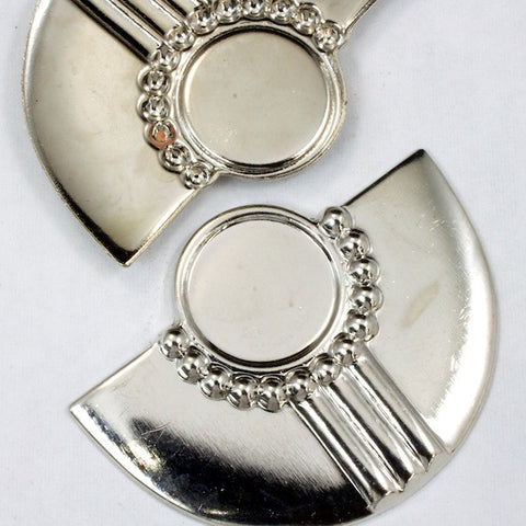 40mm Silver Art Deco Cabochon Setting-General Bead