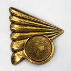 38mm Antique Brass Right Facing Art Deco Triangle (2 Pcs) #2227-General Bead