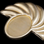 37mm Vintage Raw Brass Deco Swirl Semi-Circle (2 Pcs) #2231-General Bead