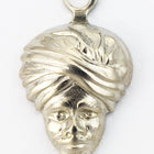 20mm Silver Man with Turban (2 Pcs) #2255a-General Bead
