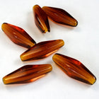 25mm Smoked Topaz Elongated Bicone #2268-General Bead