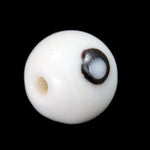 10mm Vintage White with Black and White Eye Bead #2278-General Bead