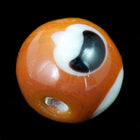 10mm Vintage Glass Brown with Black and White Eye (4 Pcs) #2282 Bead-General Bead