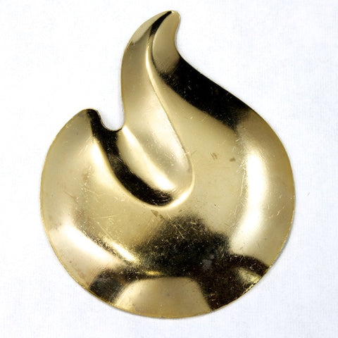 40mm Gold Deco Flame (2 Pcs) #2284-General Bead