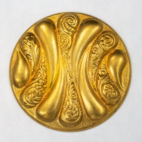 48mm Brass Paisley Circle #2286-General Bead