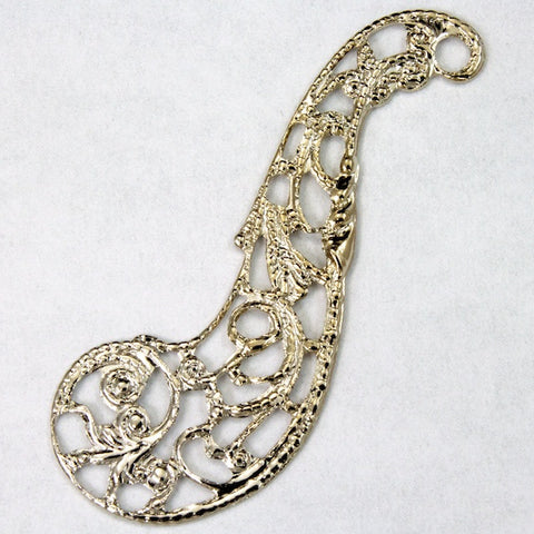 40mm Silver Paisley-General Bead