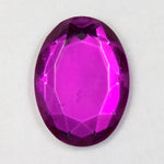 18mm x 25mm Fuchsia Faceted Oval Cabochon-General Bead