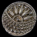 22mm Silver Art Deco Button SOLD OUT-General Bead
