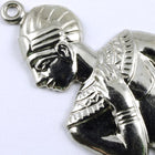 32mm Silver Kneeling Egyptian Figure Charm (2 Pcs) #CHA001-General Bead