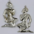 32mm Silver Kneeling Egyptian Figure Charm (2 Pcs) #CHA001-General Bead
