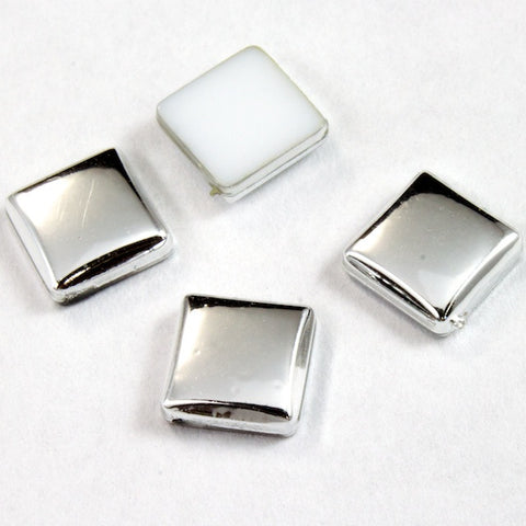 6mm Silver Flat Square Cabochon-General Bead