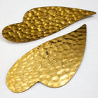 75mm Hammered Brass Heart (2 Pcs) #2344-General Bead