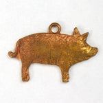 15mm Little Pig Charm #2358-General Bead