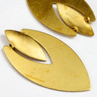 40mm Raw Brass Articulated Navette Hoop (2 Pcs) #2359-General Bead