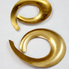 55mm Brass Dapped Clockwise Swirl #2362-General Bead