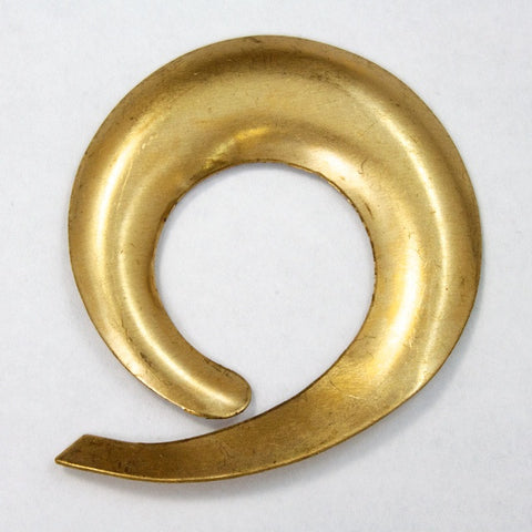 55mm Brass Dapped Clockwise Swirl #2362-General Bead