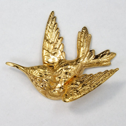 40mm Gold Bird In Flight #2365-General Bead