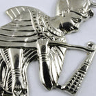 25mm x 50mm Silver Seated Pharaoh Charm #CHA014-General Bead
