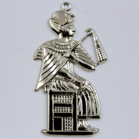 30mm Silver Seated Pharaoh #236-General Bead