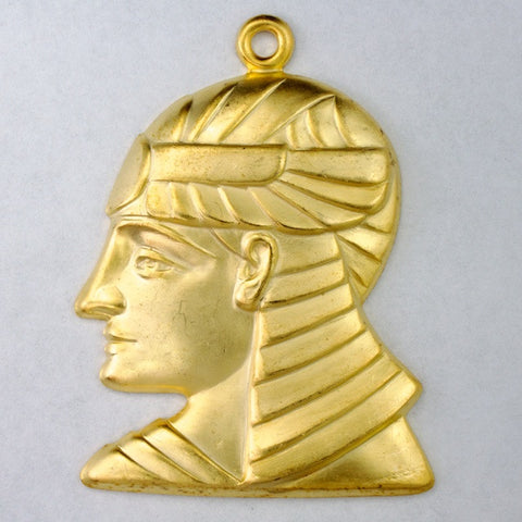 40mm Brass Pharaoh Profile Charm #2373-General Bead