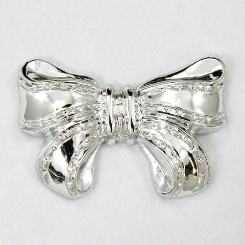 26mm x 42mm Silver Bow Cabochon-General Bead