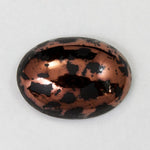 18mm Black and Copper "Mercury Glass" Oval #XS12-D-General Bead