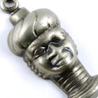 15mm Antique Silver Head with Neck Rings (2 Pcs) #239-General Bead